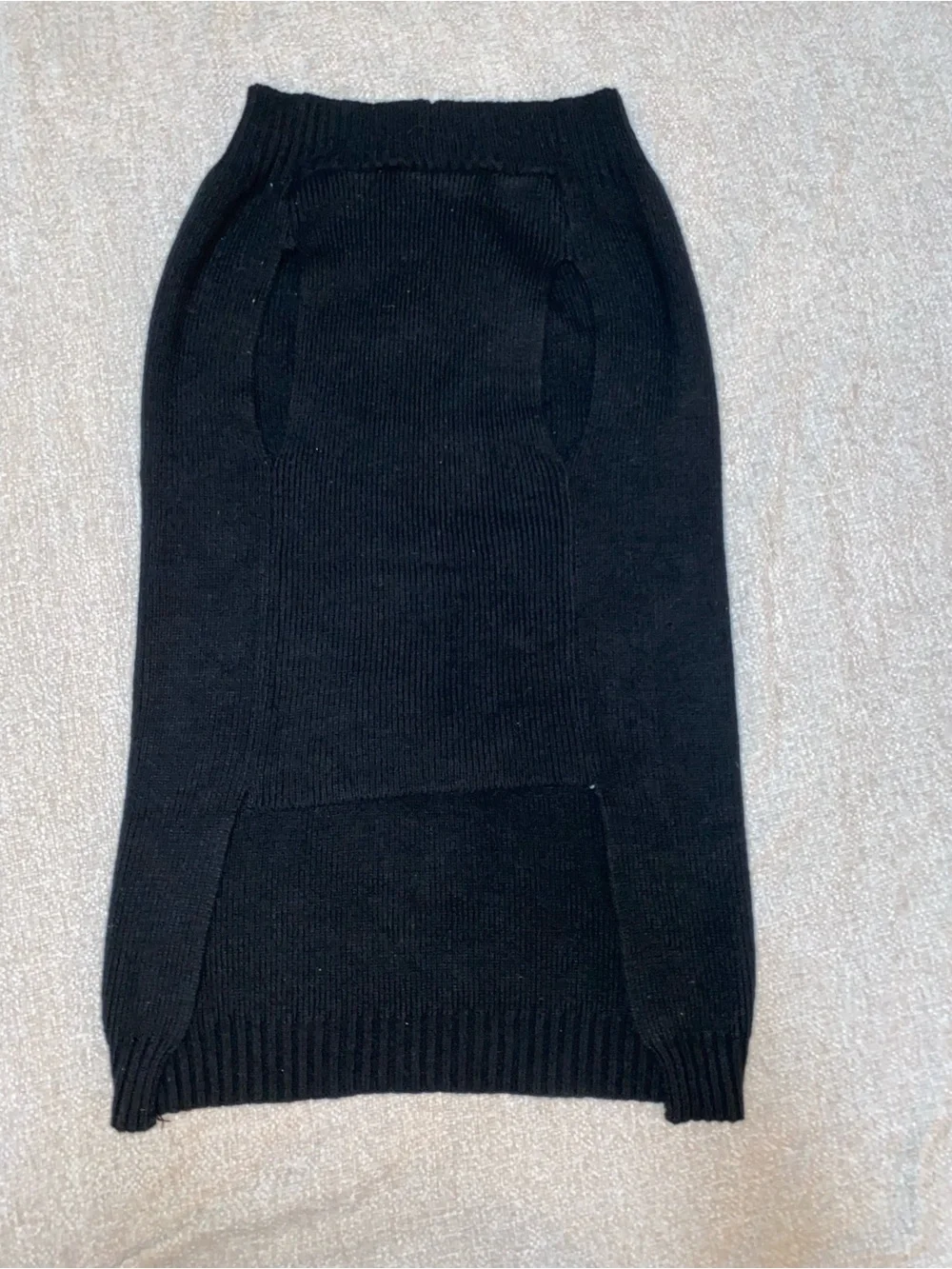 Perfectly Pet Biker Graphic Ribbed Knit Dog Sweater – Black